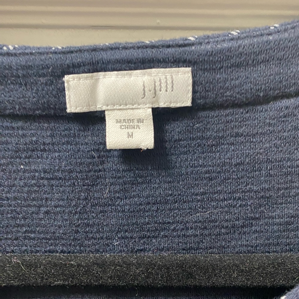 J.Jill knit dress stripes navy - Picture 2 of 5